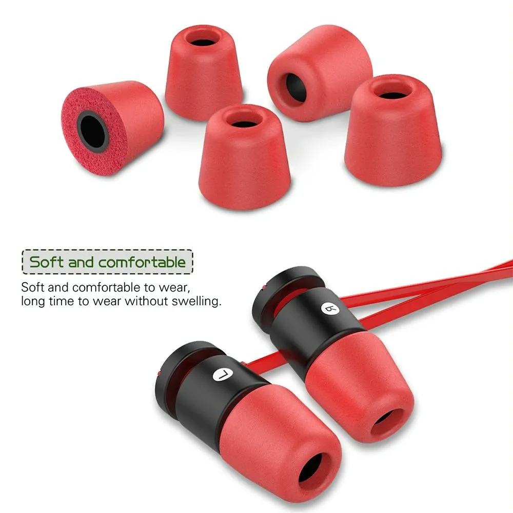 6 Pairs New Bee Memory Foam Ear Caps With Storage Box - Fits 5-7Mm Earphone Plugs