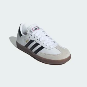adidas SAMBA Indoor Soccer Shoes | Cloud White-Core Black | Kid's Unisex