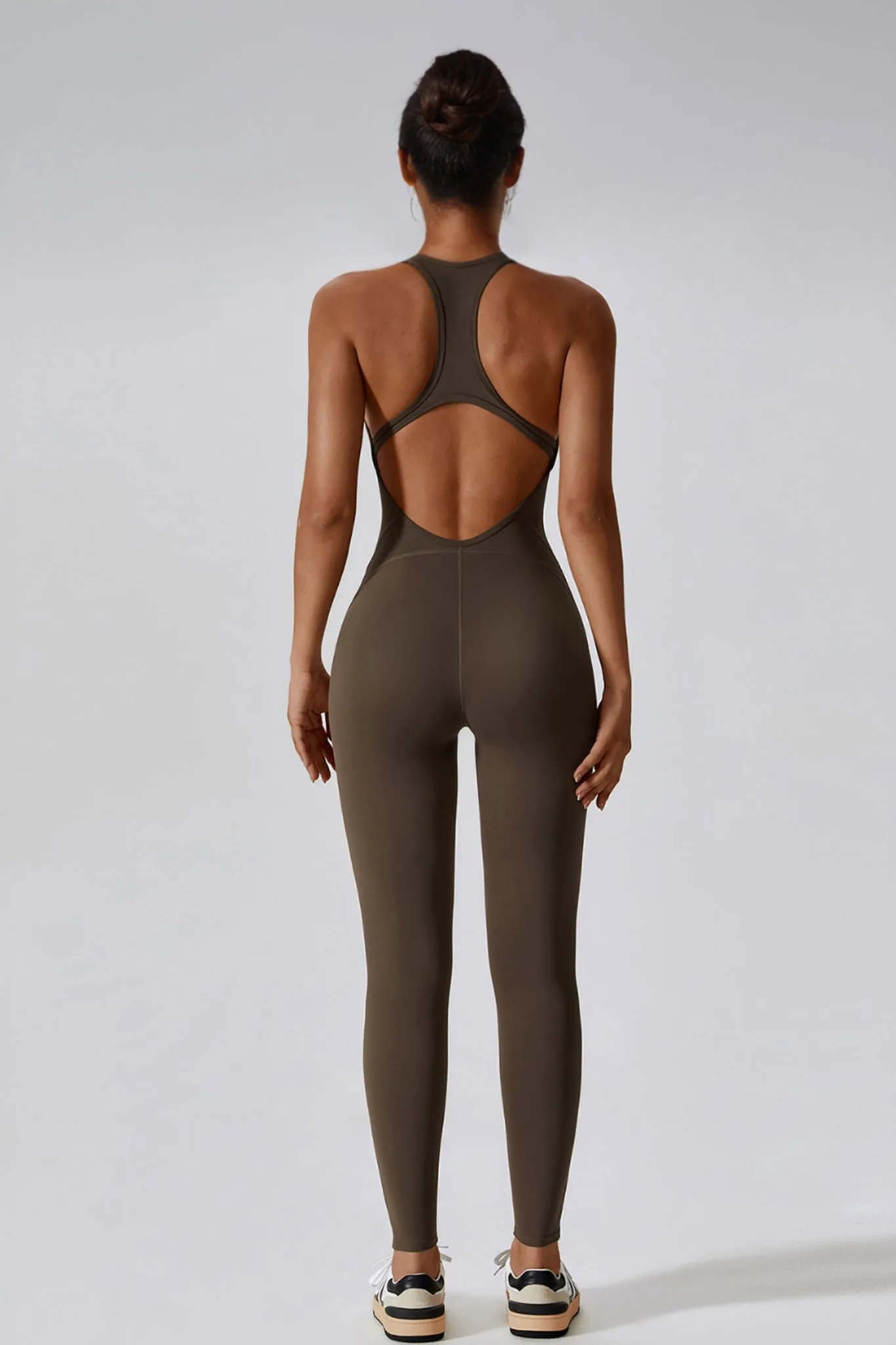 Aero Racerback Jumpsuit - Brown