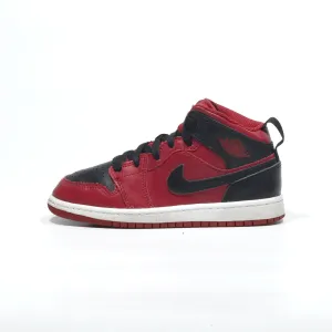 Air Jordan Air Jordan 1 Mid Sneakers Leather Red Color For Kids