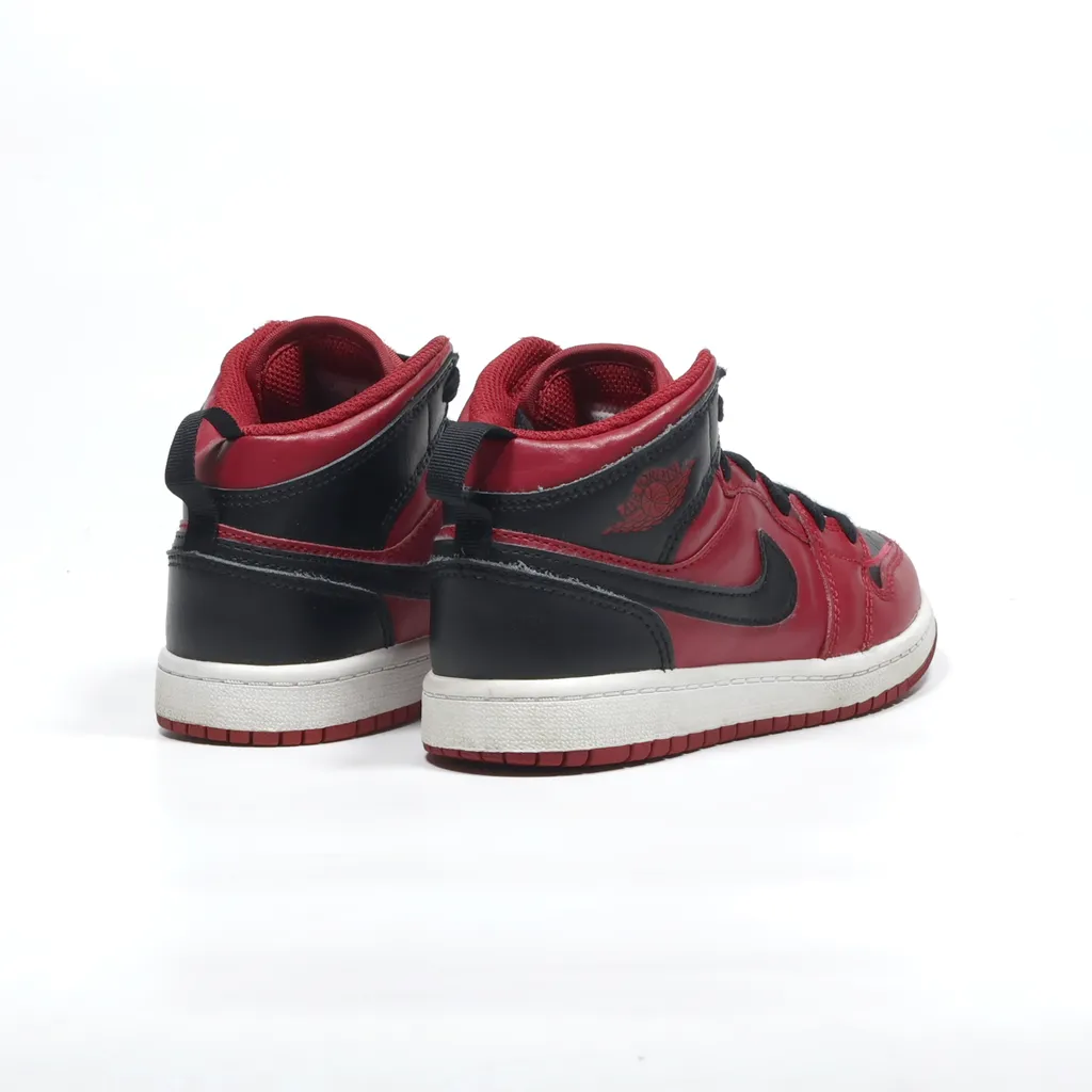 Air Jordan Air Jordan 1 Mid Sneakers Leather Red Color For Kids
