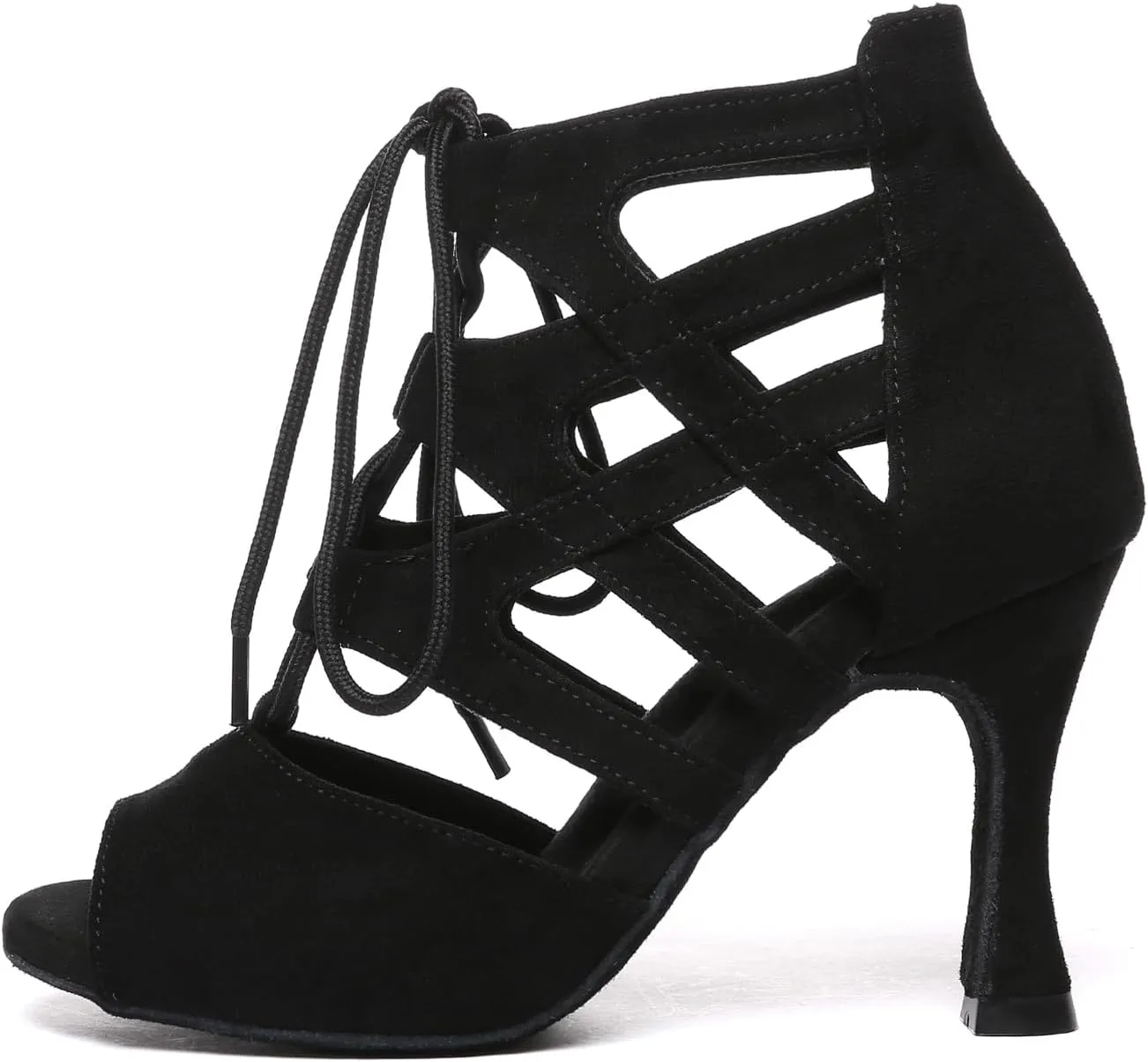 AOQUNFS Women's Ballroom Dance Shoes Latin Salsa Practice Performance Dance Boots,Model L609