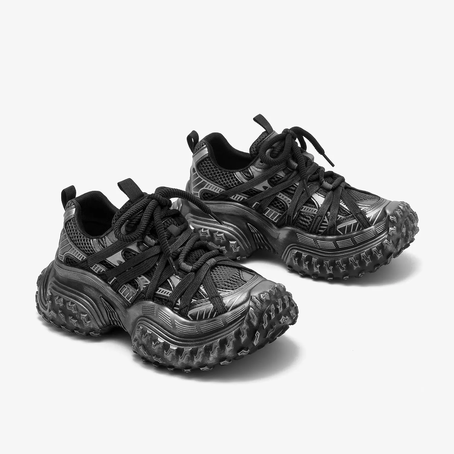 BEAU TODAY Chunky Sneakers for WomenWomens Fashion Sneakers, Genuine Leather Sneakers for Women, Lace Up Comfortable Casual Walking Dad Shoes