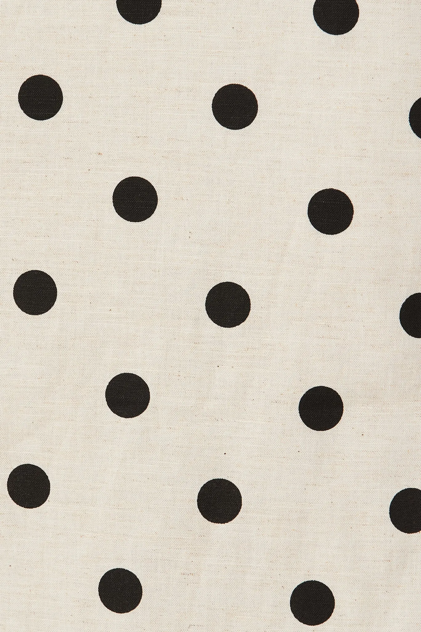 Bellamy Midi Skirt In Oatmeal With Black Polka Dot Linen Blend