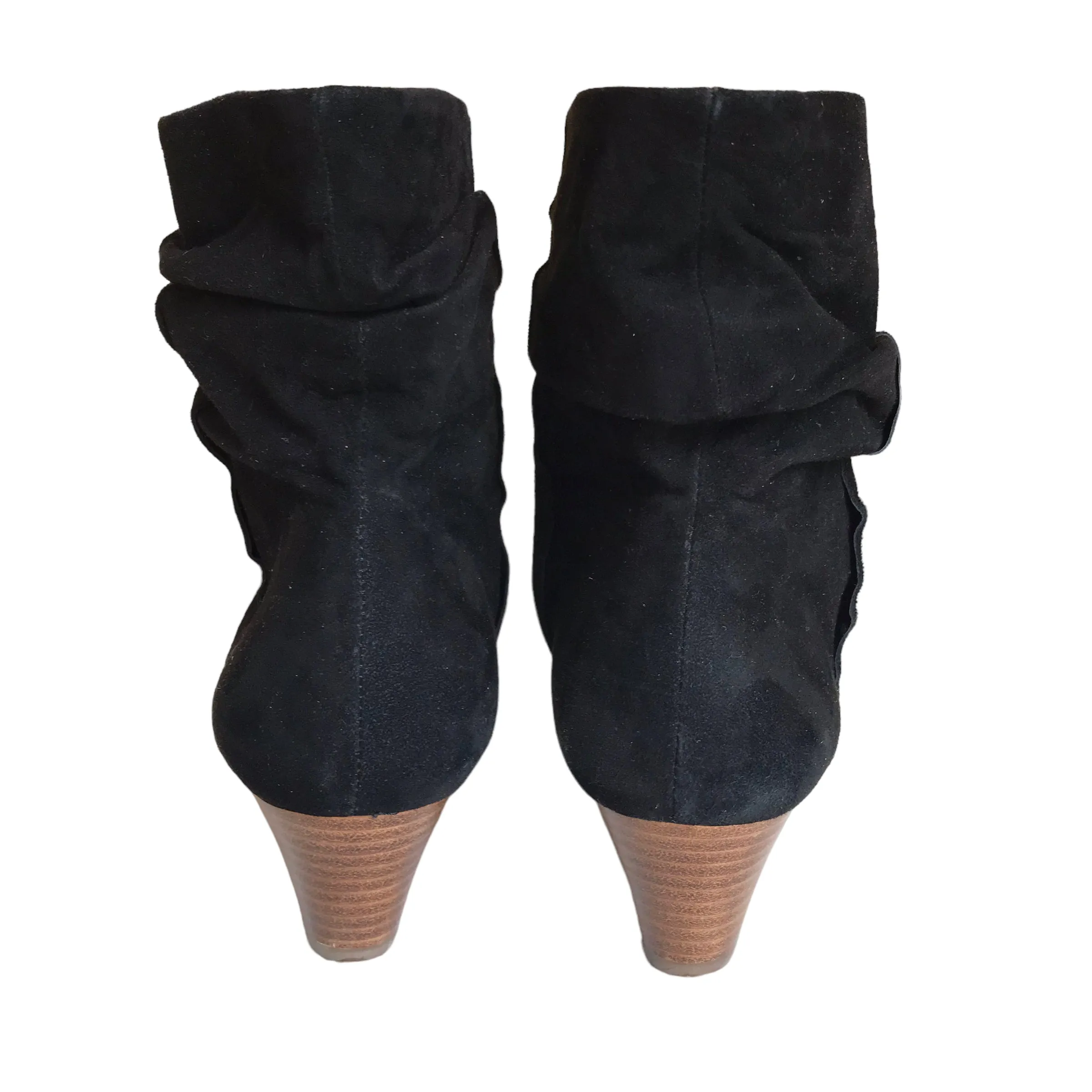 BLACK BOOTS ANKLE HEELS by SILENT D Size:8.5