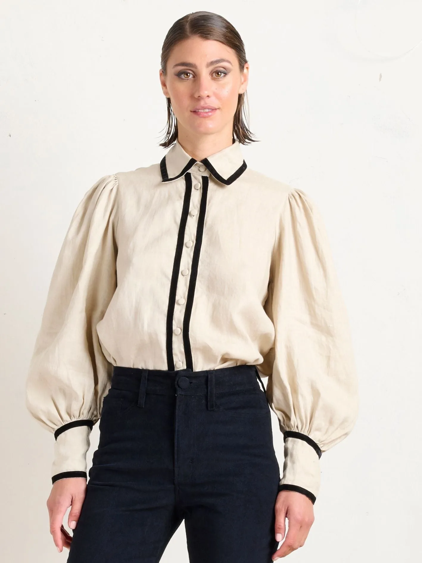 BLOUSON VELVET BLOUSE STONE