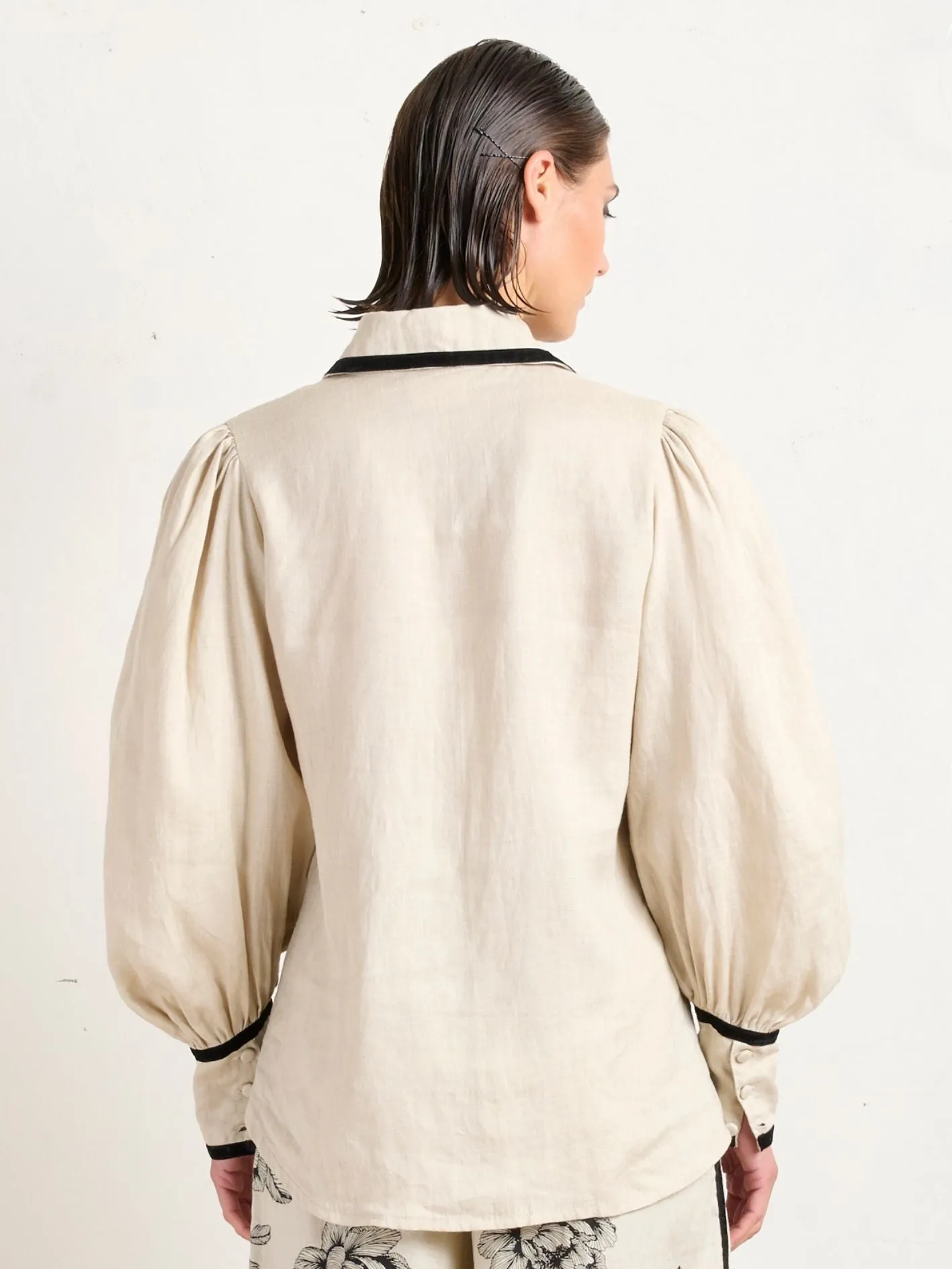 BLOUSON VELVET BLOUSE STONE