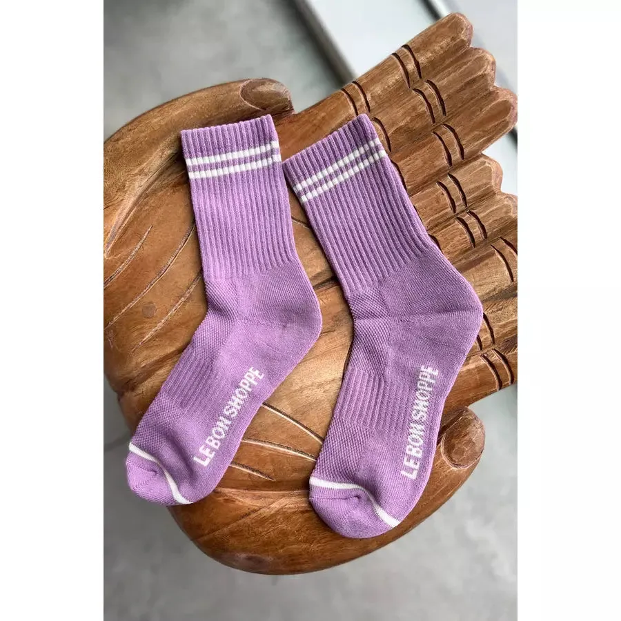 Boyfriend Socks: Grape