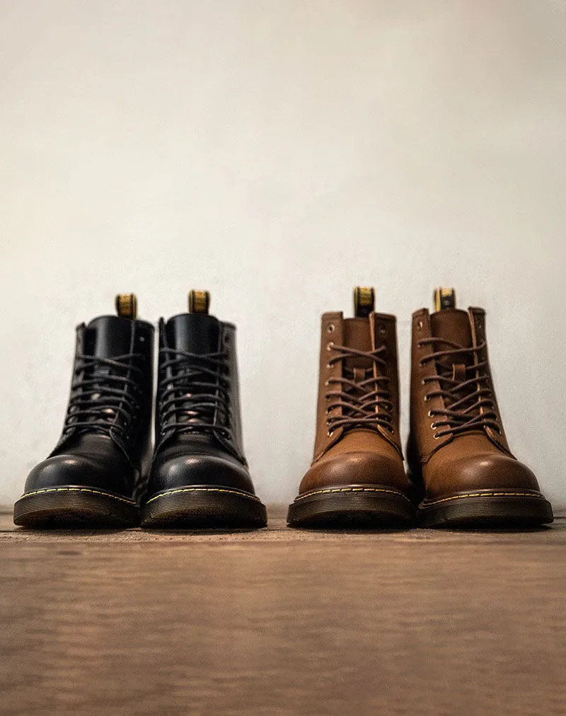 British Retro High-Top Leather motorcycle Versatile Martin Men's Boot