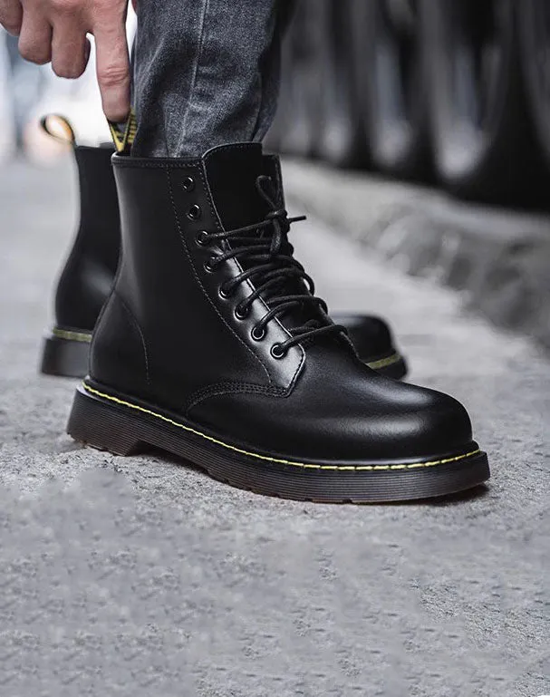 British Retro High-Top Leather motorcycle Versatile Martin Men's Boot