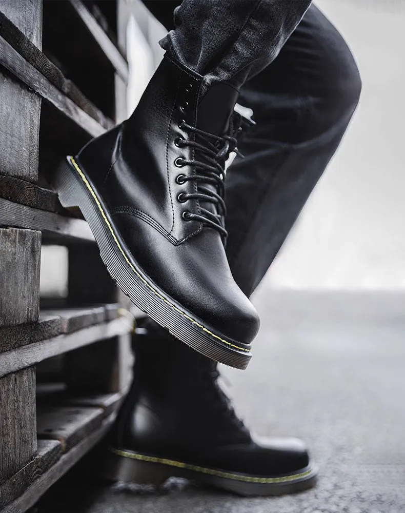 British Retro High-Top Leather motorcycle Versatile Martin Men's Boot