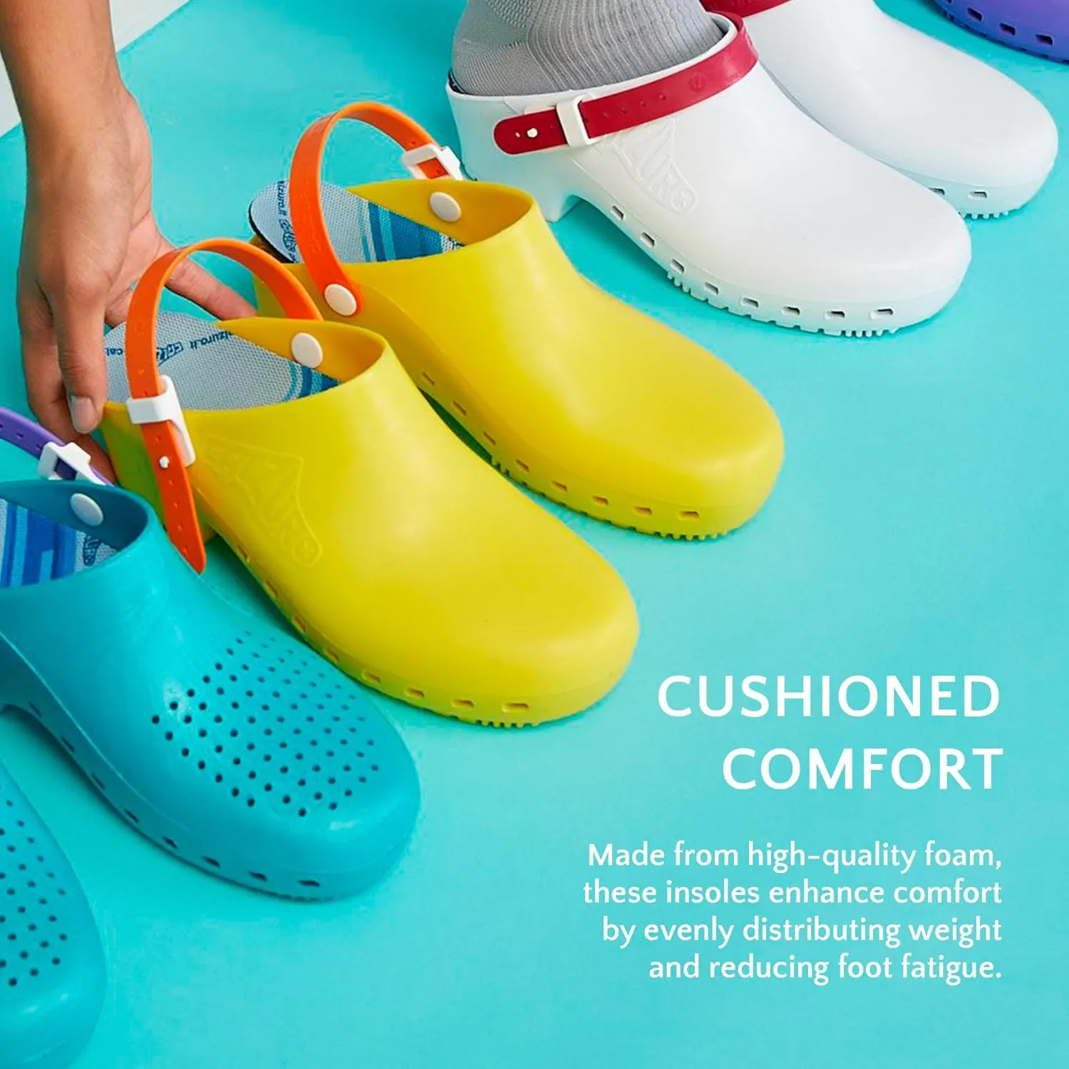 Calzuro Comfort Insole - Molded Foam Shoe Inserts for Women and Men, Cushioned & Supportive, Moisture-Wicking, Machine Washable, Pair - 35/36 US Women's 6.5-7.0 / US Men's 4.5-5.0