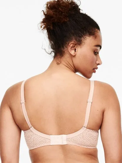 Chantelle C Jolie Memory Foam Underwire J-Hook Convertible Bra (Nude, Black)