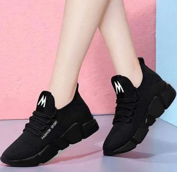 Comfortable Women's Lightweight Lace-Up Shoes - Spring & Autumn