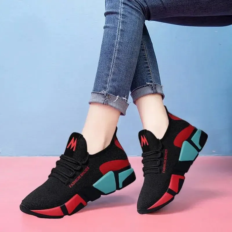Comfortable Women's Lightweight Lace-Up Shoes - Spring & Autumn