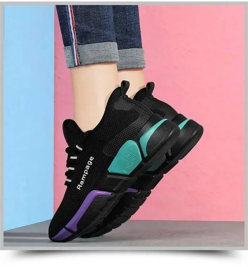 Comfortable Women's Lightweight Lace-Up Shoes - Spring & Autumn