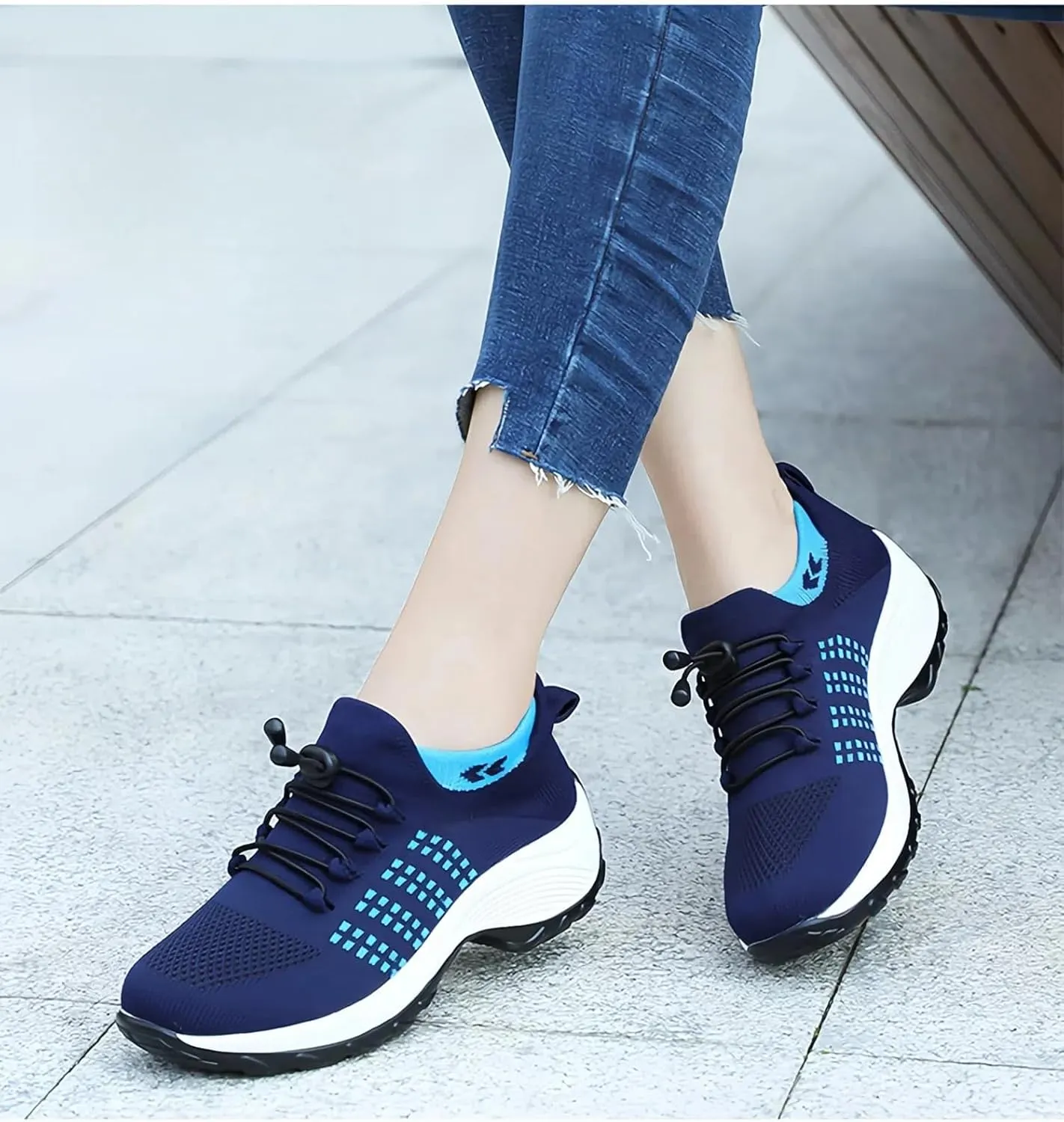 Comfortable Women's Shoes, Comfortwear Ortho Stretch Cushion Shoes, Sports Walking Shoes, Plus Size