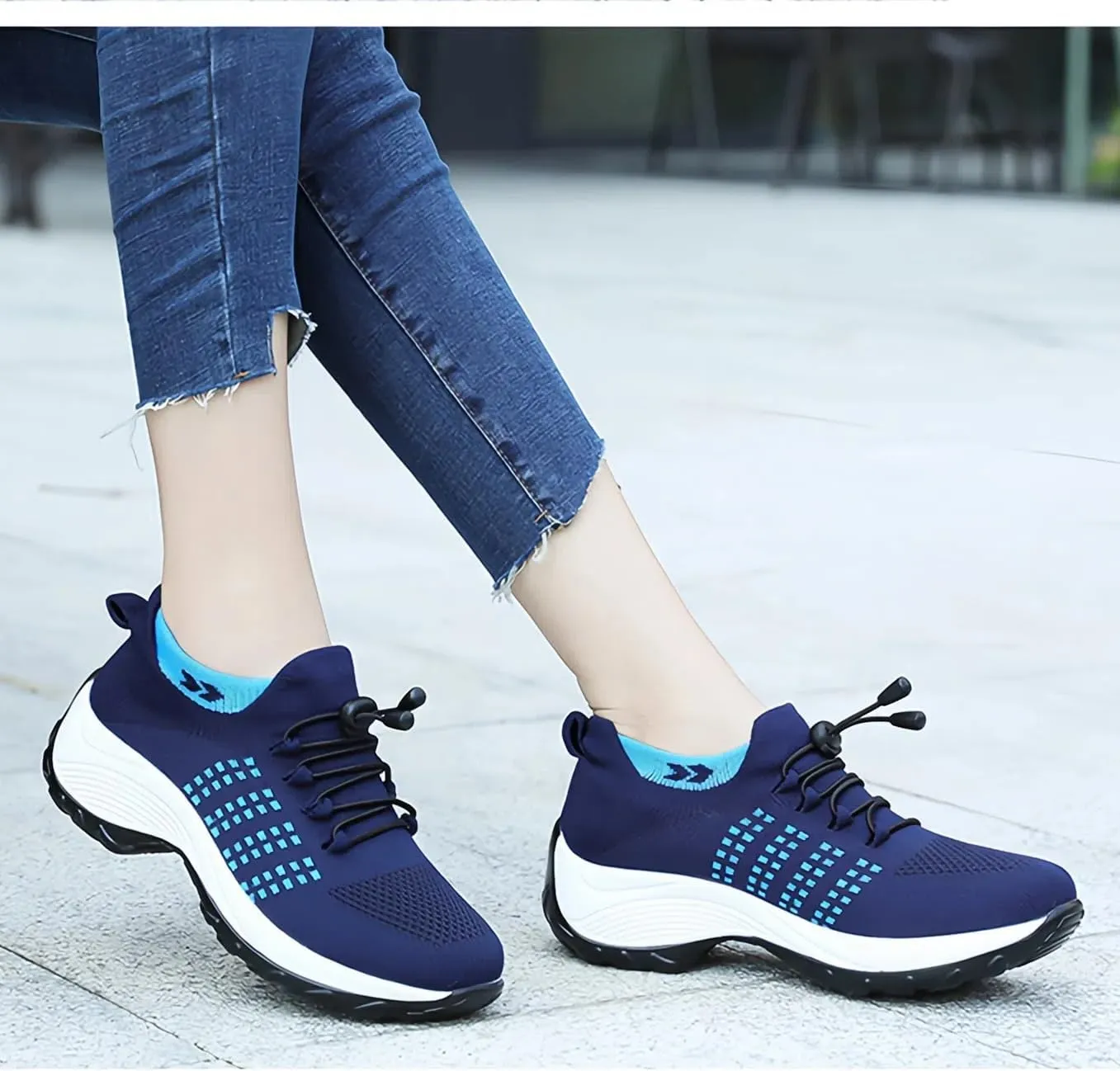 Comfortable Women's Shoes, Comfortwear Ortho Stretch Cushion Shoes, Sports Walking Shoes, Plus Size