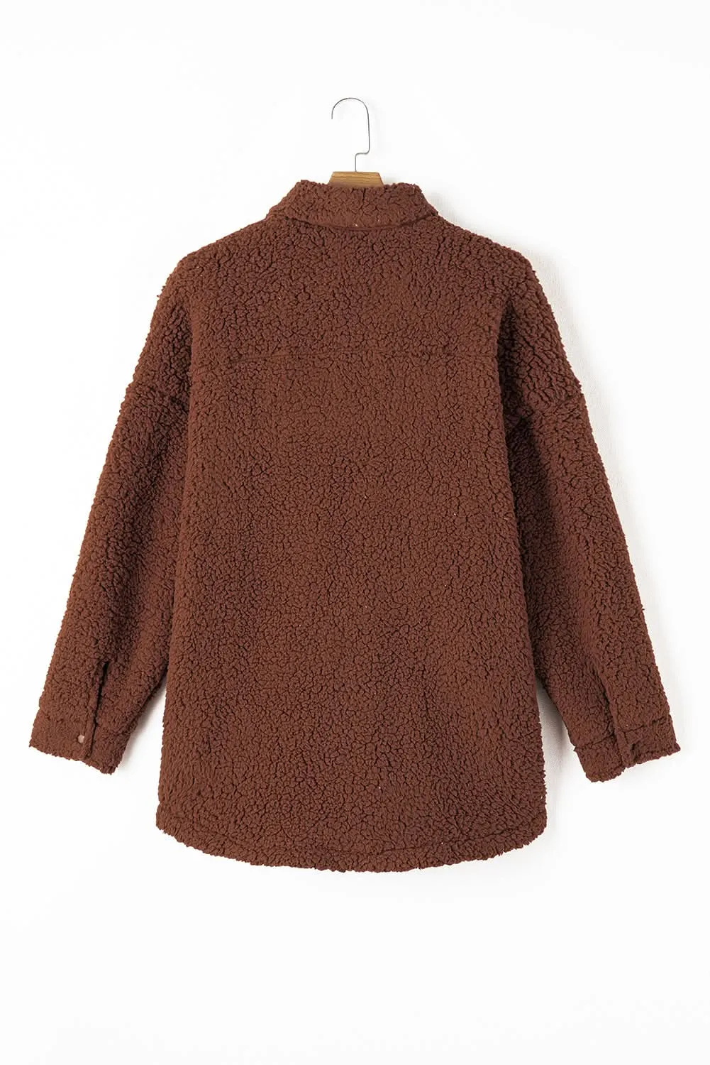 Cozy red teddy bear jacket