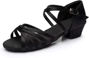 CsgrFagr Women Fashion Dancing Prom Ballroom Latin Dance Shoes Sandals Womens Heeled Sandals Wide (Black, 8.5)