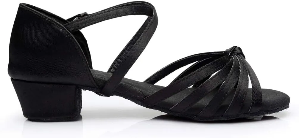 CsgrFagr Women Fashion Dancing Prom Ballroom Latin Dance Shoes Sandals Womens Heeled Sandals Wide (Black, 8.5)
