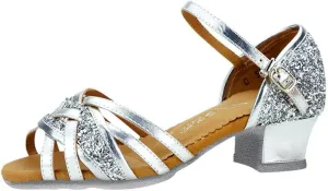 CsgrFagr Women Fashion Dancing Prom Ballroom Latin Salsa Dance Shoes Sandals Women Flat Flip Flops (Silver, 7.5)