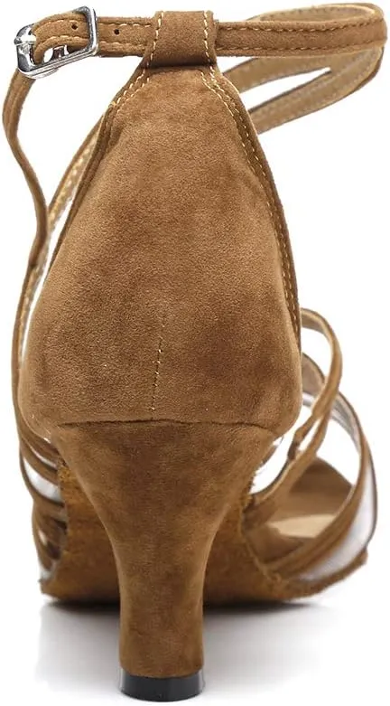 DKZSYIM Women's Latin Dance Shoes Ballroom Performance Salsa Practice Dancing Shoes,Model YCL300