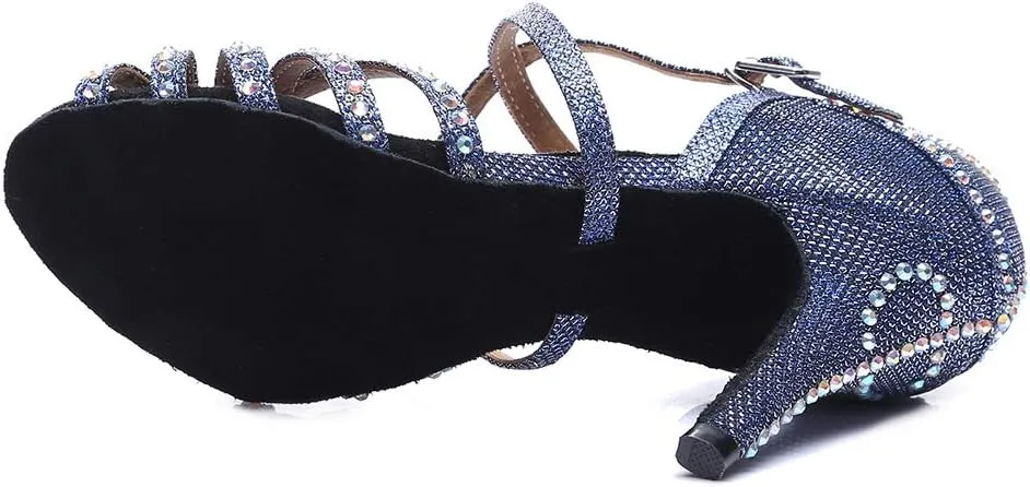 DKZSYIM Women's Latin Dance Shoes Ballroom Performance Shoes,Model YCL374