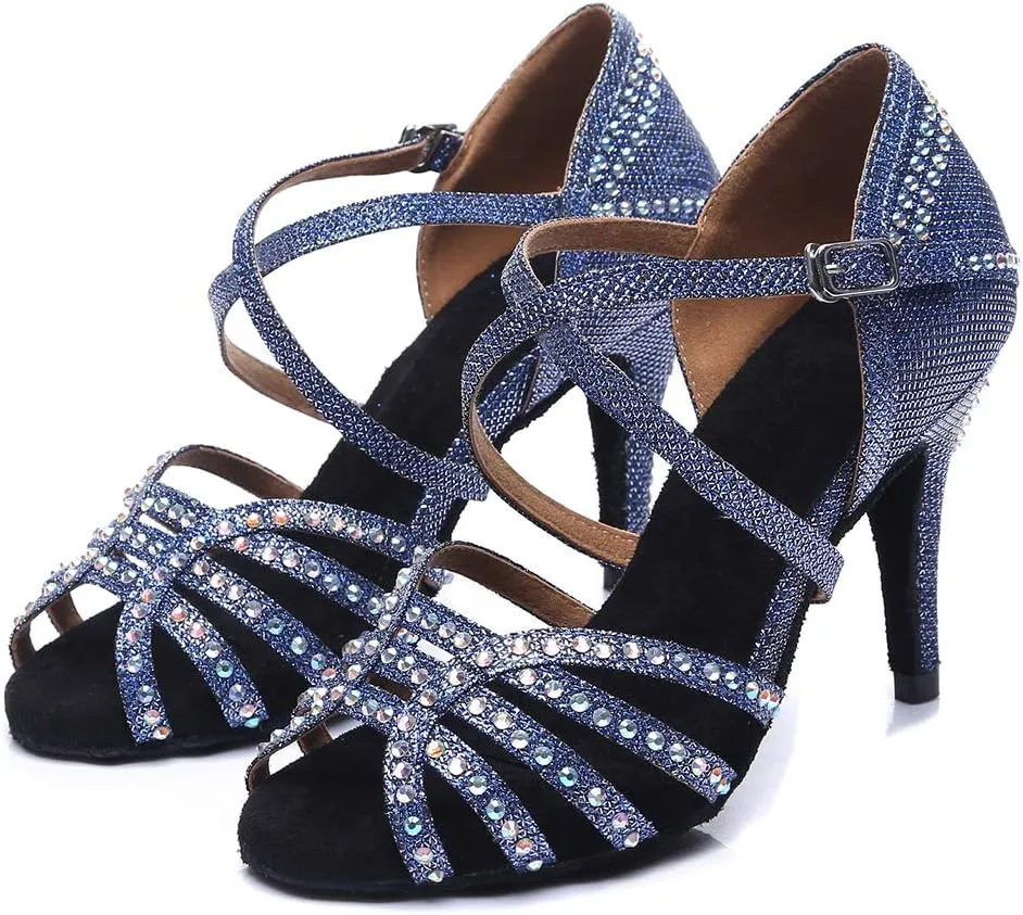 DKZSYIM Women's Latin Dance Shoes Ballroom Performance Shoes,Model YCL374