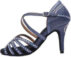 DKZSYIM Women's Latin Dance Shoes Ballroom Performance Shoes,Model YCL374