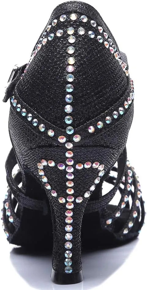 DKZSYIM Women's Latin Dance Shoes Ballroom Performance Shoes,Model YCL374