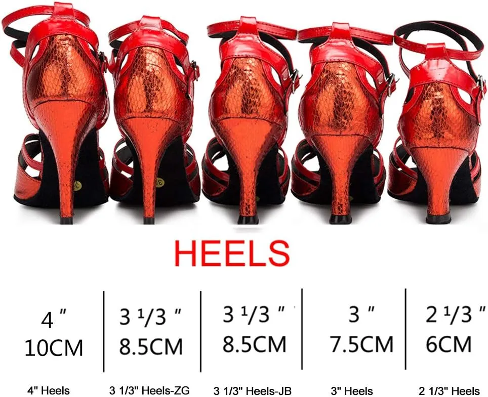 DKZSYIM Women's Latin Dance Shoes Ballroom Performance Shoes,Model YCL374