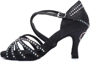 DKZSYIM Women's Latin Dance Shoes Ballroom Performance Shoes,Model YCL374
