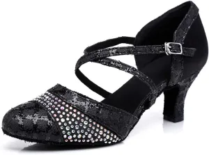 DKZSYIM Women's Latin Dance Shoes Ballroom Performance Shoes,Model YCL412