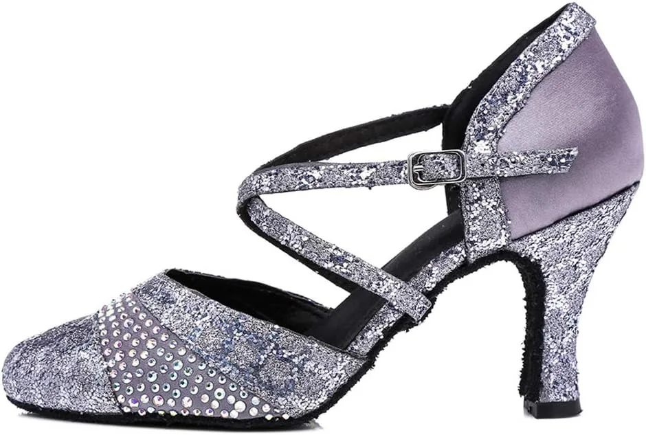DKZSYIM Women's Latin Dance Shoes Ballroom Performance Shoes,Model YCL412