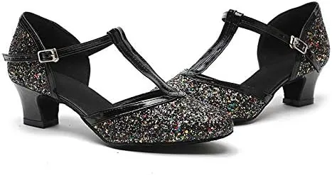 DKZSYIM Women's Professional Latin Dance Shoes Ballroom Wedding Performance Shoes,Model YCL248