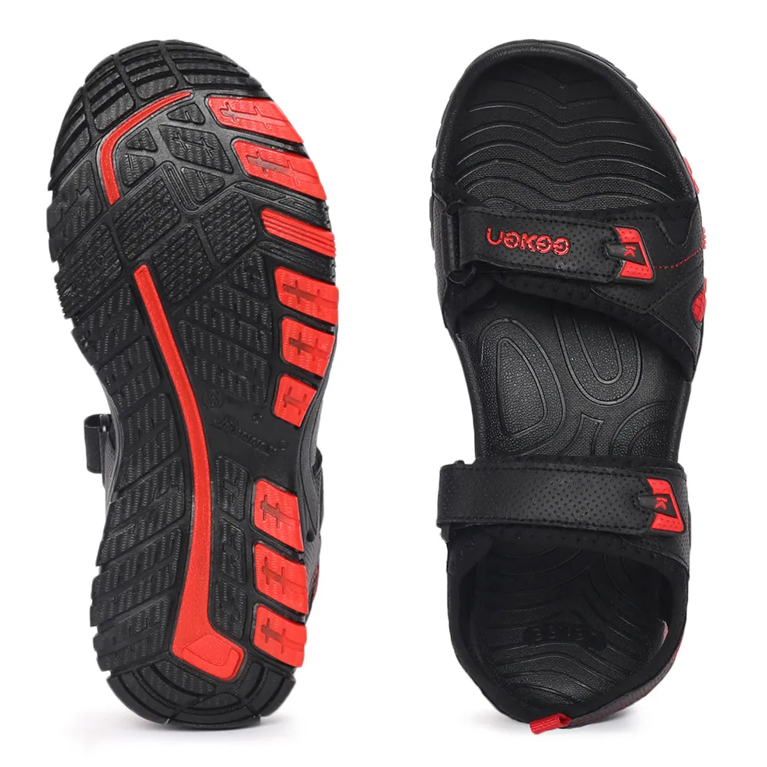 Eeken ESDGO4503 Black Stylish Lightweight Dailywear Sports Sandals For Men