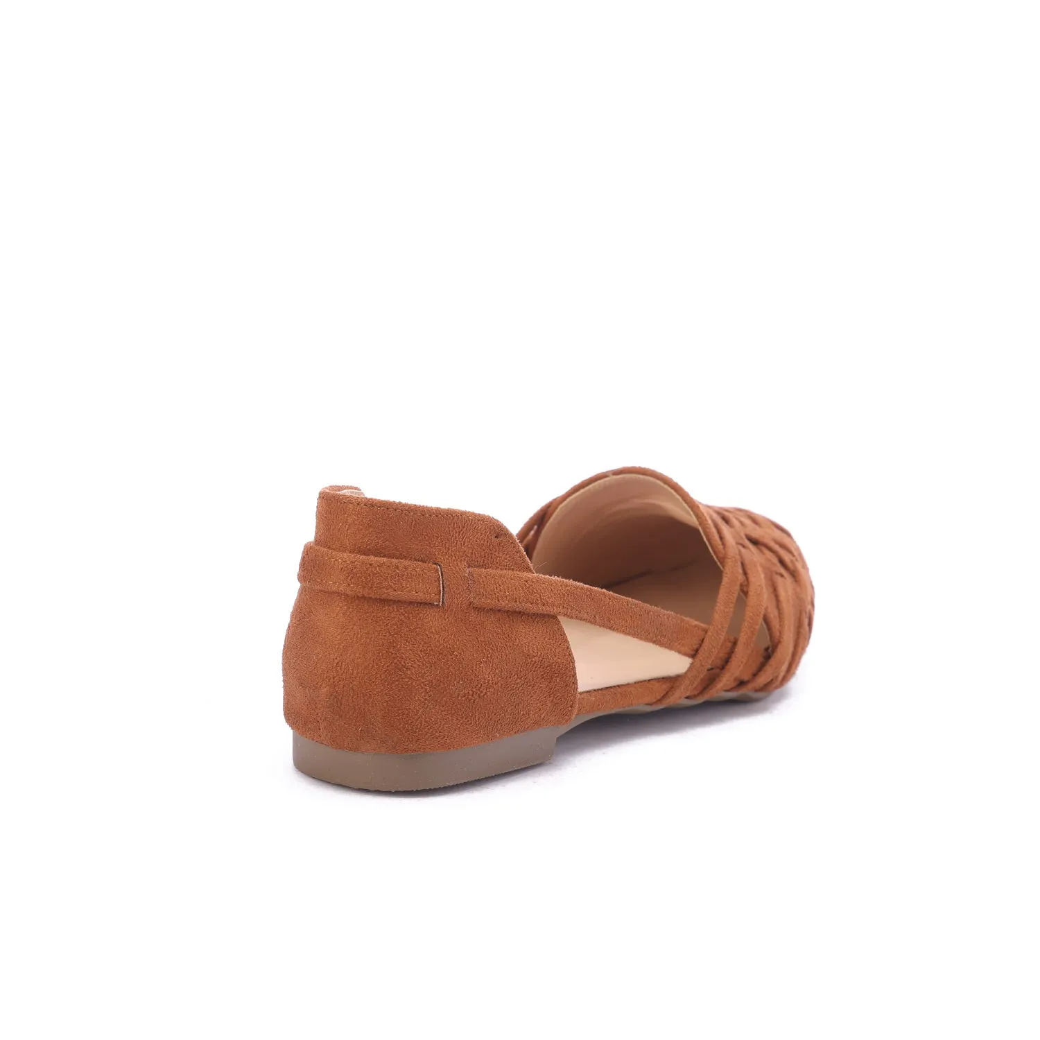 Flat Cut-Out Sandals-Camel