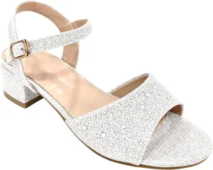 Girls Open Toe Low Heels Sandals for Girls Summer Dress Shoes for Party XX708