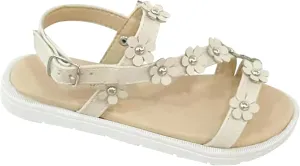 Girls Open-Toe Sandals Flower Flats Princess shoes for Parties Weddings XX704