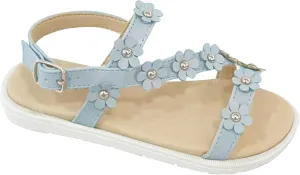 Girls Open-Toe Sandals Flower Flats Princess shoes for Parties Weddings XX704