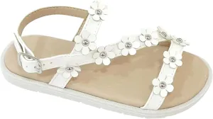 Girls Open-Toe Sandals Flower Flats Princess shoes for Parties Weddings XX704