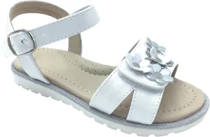 Girls Sandals Flats Sandals with Hook & Loop Flower Shoes for School Party (Toddler/Little Kid/Big Kid) XX719