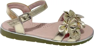 Girls Sandals for Girls Flat Flower Strappy Summer Wedding School Party Shoes (Toddler/Little Kid/Big Kid) XX724