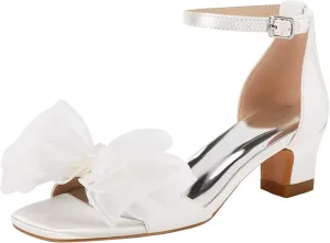 Girls Sandals Open Toe Low Heels Flower Summer Shoes for School Wedding Party Outdoor XX712
