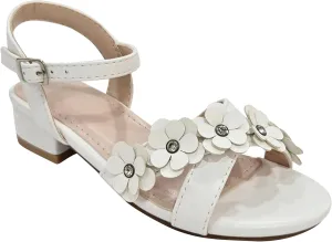 Girls Sandals with Flower Cute Open Toe Strappy Low Heels Summer Shoes XX711