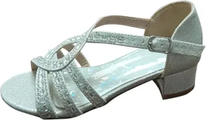 Girls Sparkle Glitter Sandals with Ankle Strap Party Dress Shoes for Toddler/Little Kid/Big Kid XX688