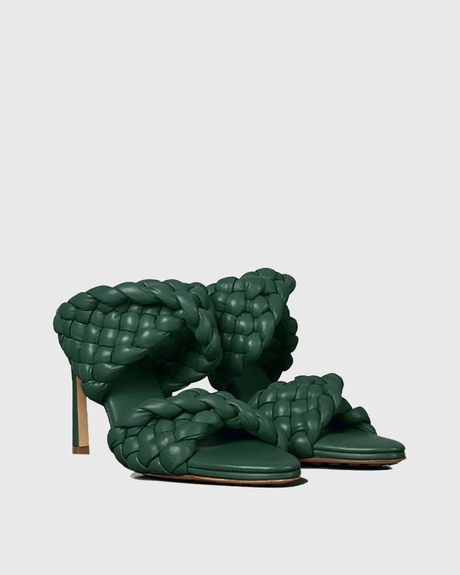 Giuseppa Woven Sandals In Green