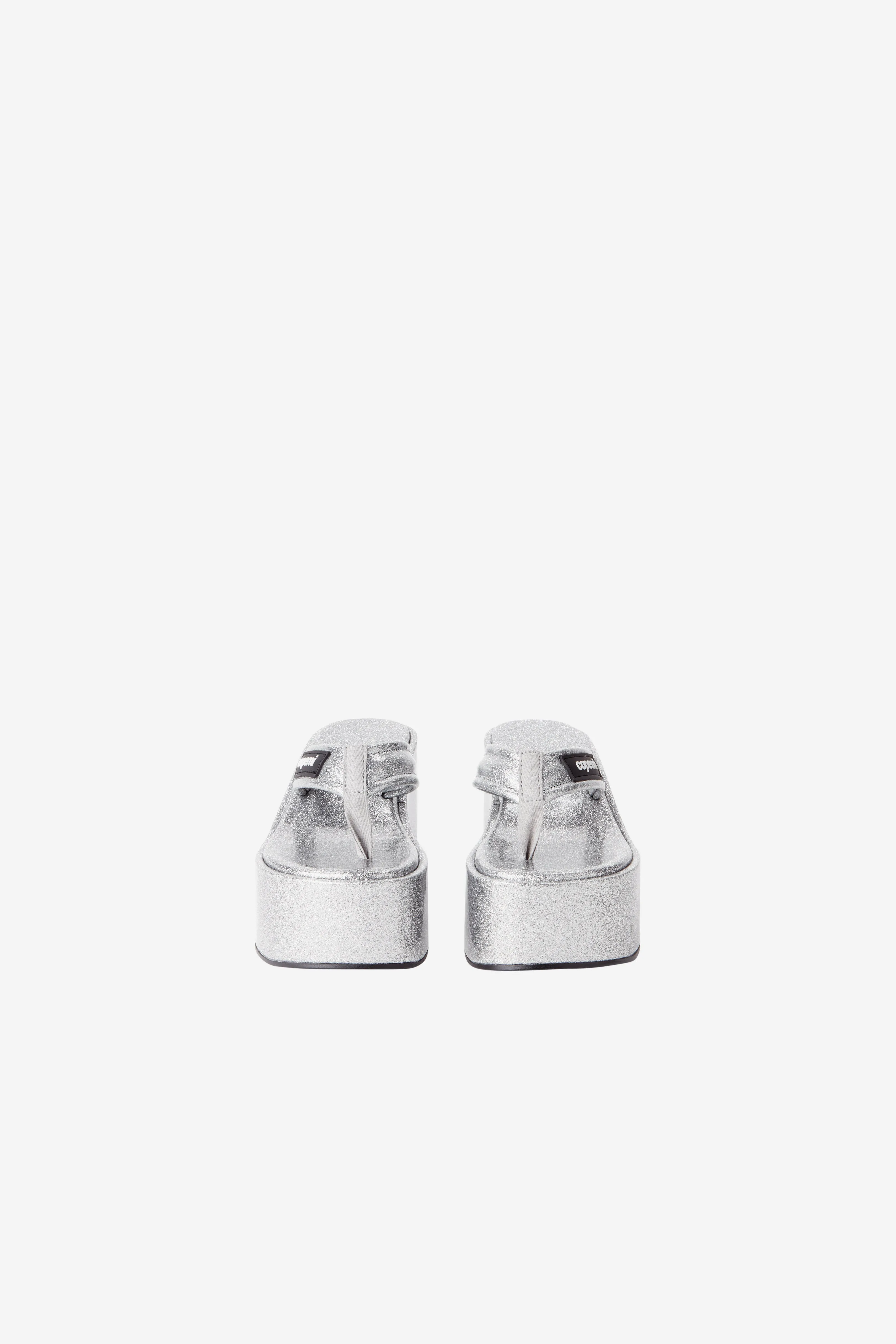Glitter Branded Wedge Sandal