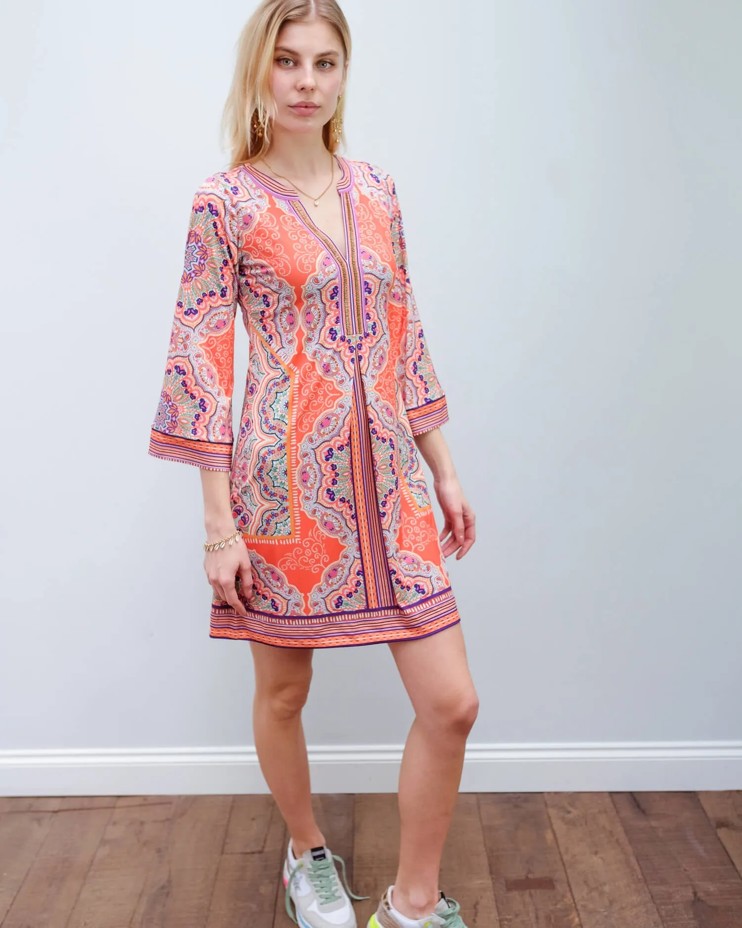 HB 6780 Signature beaded dress in orange